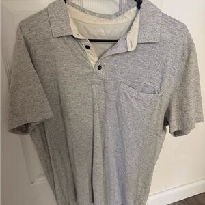 Express Men's Heather Gray Polo Shirt